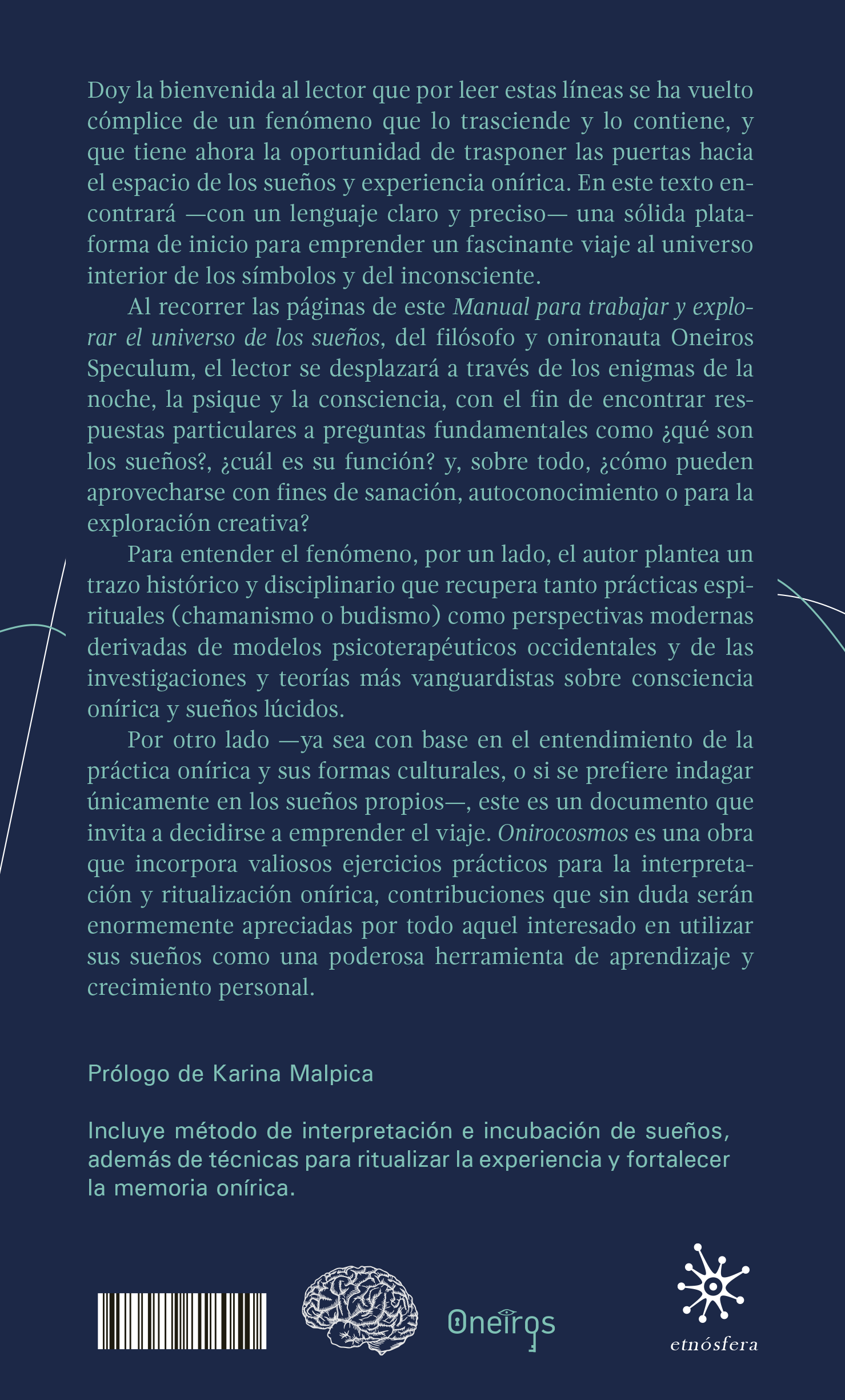 Contraportada de Onirocosmos