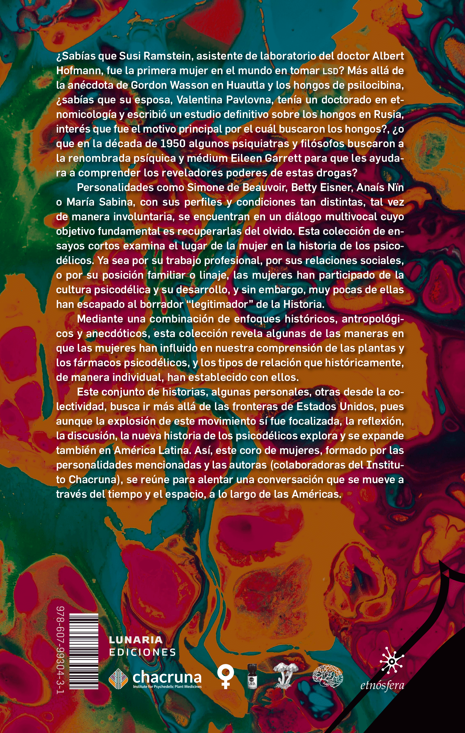 Contraportada de Mujeres y psicodélicos