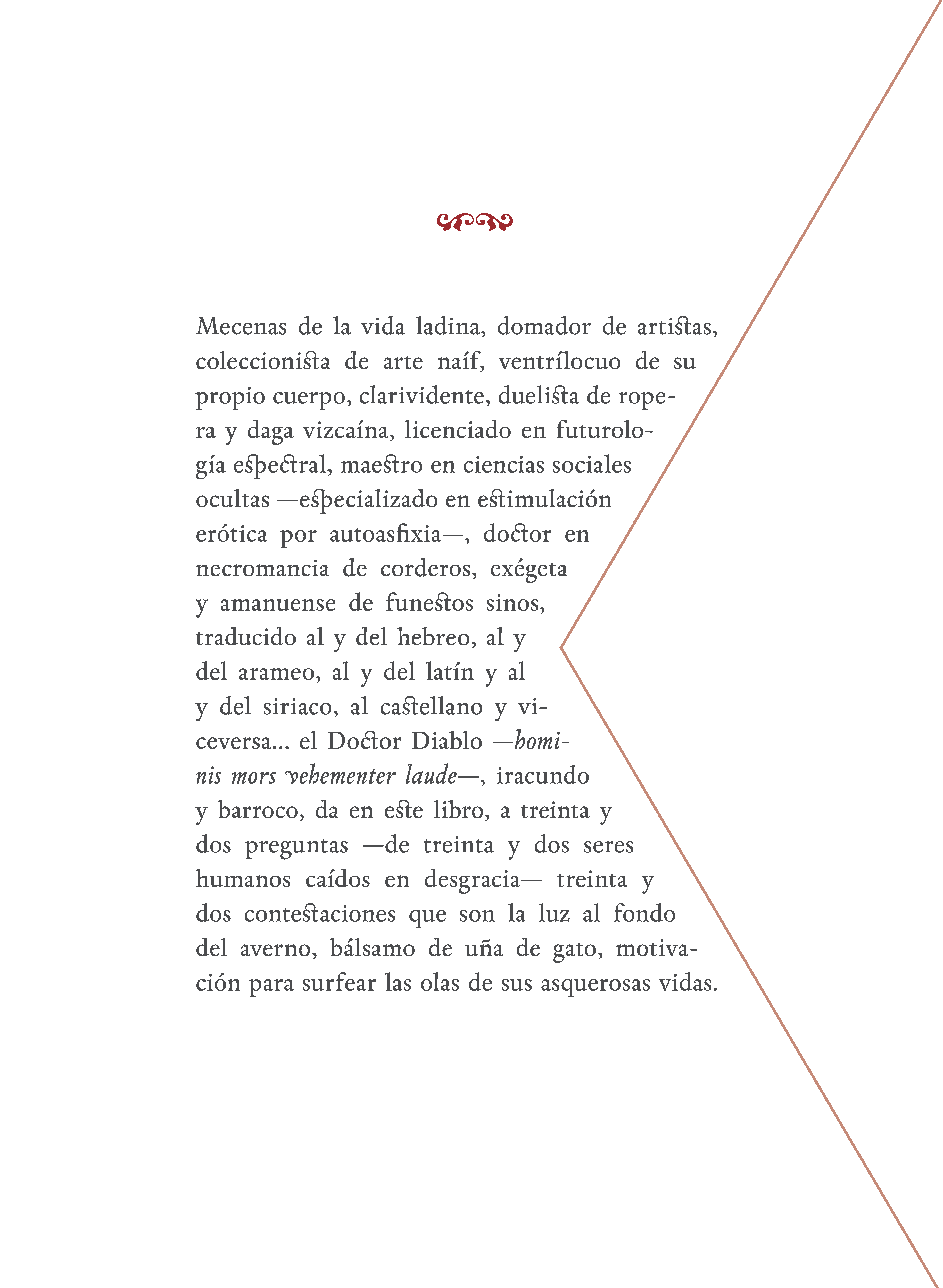 Contraportada de Querido Dr. Diablo