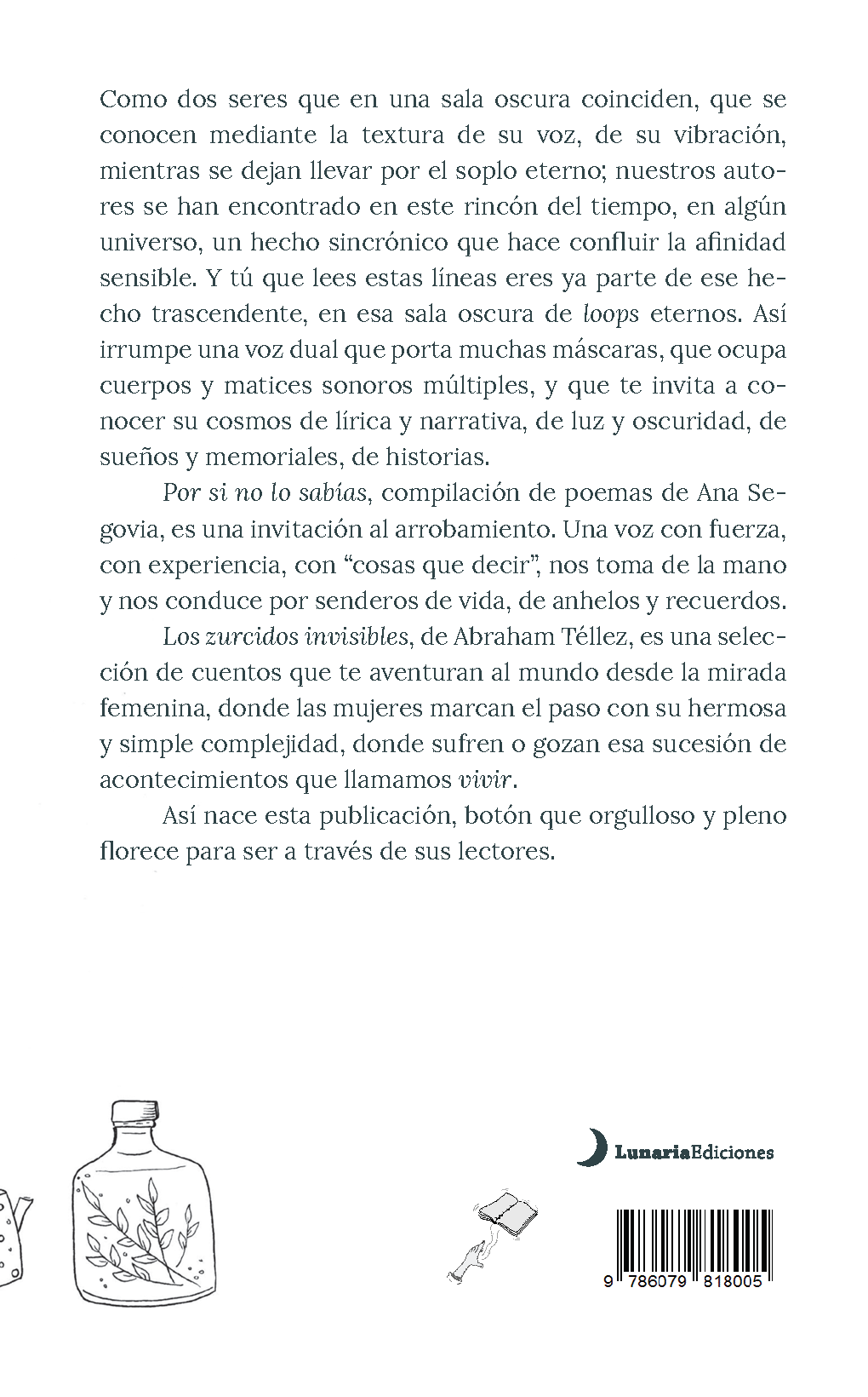 Contraportada de Por si no lo sabías / Los zurcidos invisibles