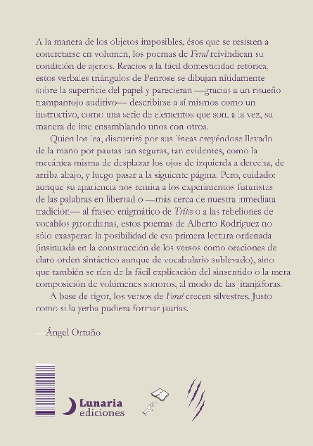 Contraportada de Feral